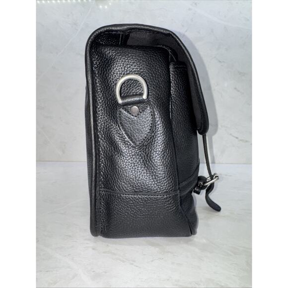 Tusting Clipper Small Black Leather Satchel Briefcase Handmade In England - Picture 5 of 12